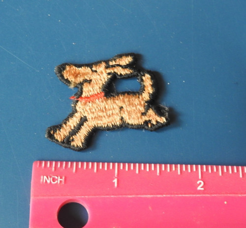 Vintage running dog patch - dog,