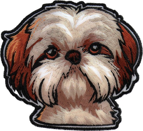 Shitzu dog patch 4x3 - 4x3.5, inch
