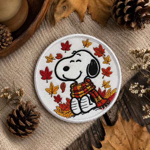 Snoopy autumn embroidered - snoopy,