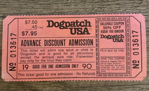 Dogpatch usa vintage - usa, admission