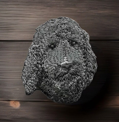 Black golden doodle dog patch - golden,