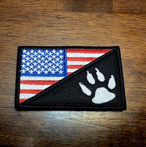 American flag tactical dog - american,